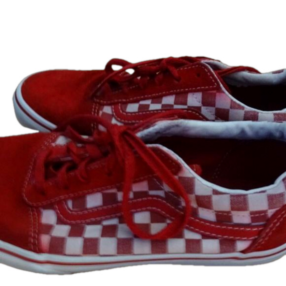 Vans Kids Red Checkered Sneakers